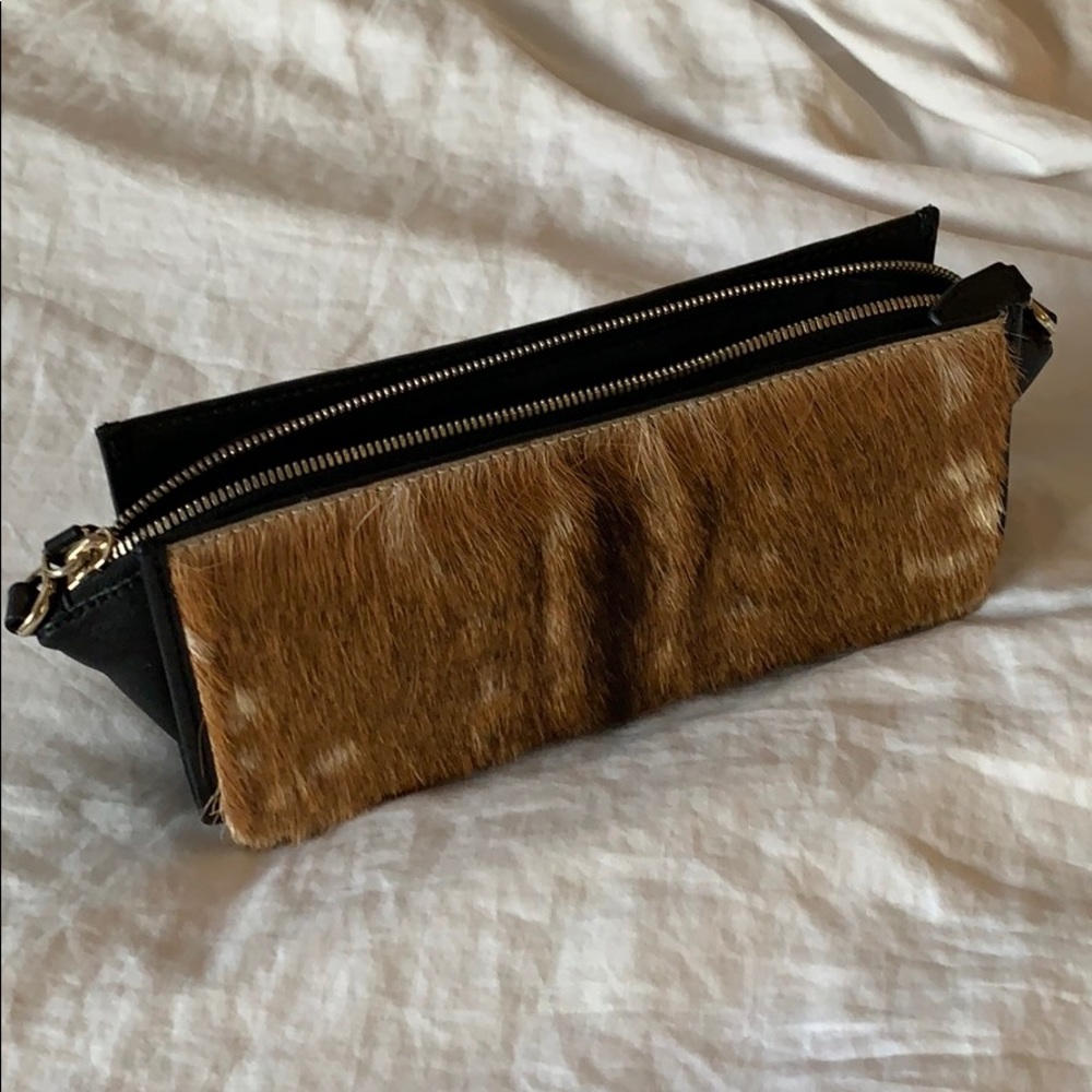 Alexander wang deer hair fur clutch bag